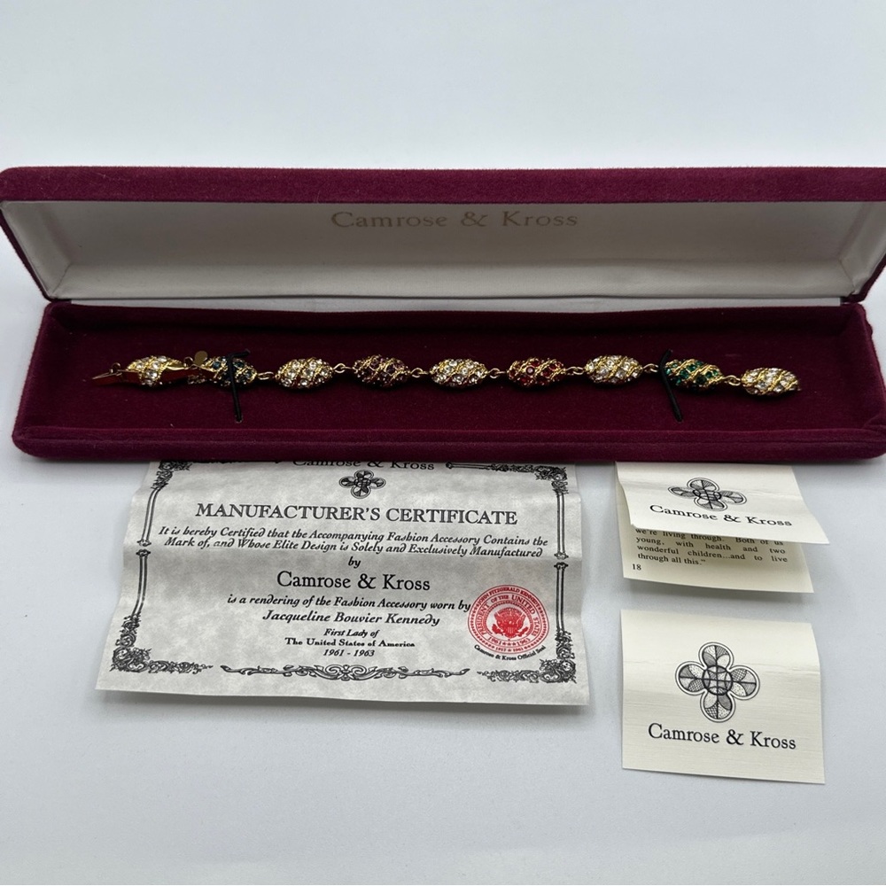 Vintage Camrose and Kross JBK‎ Jacqueline Kennedy Bracelet #004
